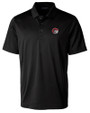 Winston-Salem State Rams Cutter & Buck Prospect Eco Textured Stretch Recycled Mens Short Sleeve Polo Black Mannequin