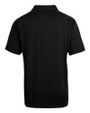 Winston-Salem State Rams Cutter & Buck Prospect Eco Textured Stretch Recycled Mens Short Sleeve Polo Black Mannequin Back