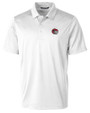 Winston-Salem State Rams Cutter & Buck Prospect Eco Textured Stretch Recycled Mens Short Sleeve Polo White Mannequin