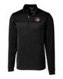 Winston-Salem State Rams Cutter & Buck Traverse Stretch Eco Stripe Quarter Zip Mens Pullover Black Mannequin