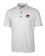 Winston-Salem State Rams Cutter & Buck Pike Double Dot Print Stretch Mens Polo Charcoal Mannequin