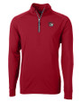 Winston-Salem State Rams Cutter & Buck Adapt Eco Knit Stretch Recycled Mens Quarter Zip Pullover Cardinal Red Mannequin