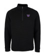 Washington Huskies Cutter & Buck Mens Coastal Half-Zip Black Mannequin