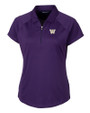 Washington Huskies Cutter & Buck Forge Stretch Womens Short Sleeve Polo College Purple Mannequin