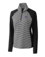 Washington Huskies Cutter & Buck Forge Tonal Stripe Stretch Half Zip Womens Top BL_MANN_HG 