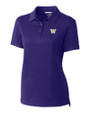 Washington Huskies Cutter & Buck Advantage Eco Tri-Blend Pique Womens Polo College Purple Mannequin
