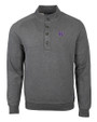 Washington Huskies Cutter & Buck Saturday Cotton Blend Mens Mock Pullover Sweatshirt Charcoal Heather Mannequin