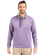 Washington Huskies Cutter & Buck Stealth Heathered Quarter Zip Mens Pullover College Purple Front
