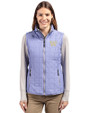 Washington Huskies Cutter & Buck Rainier PrimaLoft® Womens Eco Insulated Full Zip Puffer Vest Hyacinth Melange Front