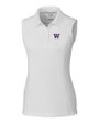 Washington Huskies Cutter & Buck Womens Advantage Polo Sleeveless White Mannequin