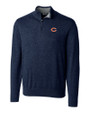 Chicago Bears Cutter & Buck Lakemont Tri-Blend Mens Quarter Zip Pullover Sweater Liberty Navy Mannequin
