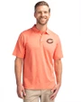 Chicago Bears - Cutter & Buck Forge Heathered Stretch Mens Polo College Orange Heather Front