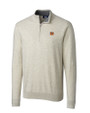 Cincinnati Bengals Cutter & Buck Lakemont Tri-Blend Mens Quarter Zip Pullover Sweater Oatmeal Heather Mannequin
