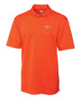 Pepperdine Waves Cutter & Buck Genre Textured Solid Mens Polo College Orange Mannequin