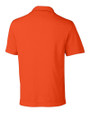 Pepperdine Waves Cutter & Buck Genre Textured Solid Mens Polo College Orange Mannequin Back