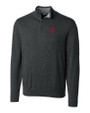 Philadelphia Phillies Cutter & Buck Lakemont Tri-Blend Mens Big and Tall Quarter Zip Pullover Sweater Charcoal Heather Mannequin