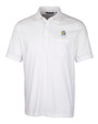 Albany State University Golden Rams Cutter & Buck Advantage Tri-Blend Jersey Mens Big and Tall Pocket Polo White Mannequin