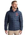 Boston Red Sox Cutter & Buck Mission Ridge Repreve® Eco Insulated Mens Puffer Jacket Navy Blue Front