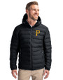 Pittsburgh Pirates Cutter & Buck Mission Ridge Repreve® Eco Insulated Mens Puffer Jacket Black Front