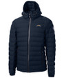 Los Angeles Chargers Cutter & Buck Mission Ridge Repreve® Eco Insulated Mens Puffer Jacket Navy Blue Mannequin