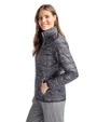 Cutter & Buck Rainier Recycled Insulated Printed Puffer Womens Full Zip Jacket Black Side