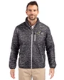 Baltimore Ravens Cutter & Buck Rainier PrimaLoft® Mens Eco Insulated Full Zip Printed Puffer Jacket Black Front