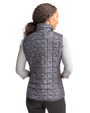 Bethune-Cookman Wildcats Cutter & Buck Rainier PrimaLoft® Womens Eco Insulated Full Zip Printed Puffer Vest Black Back