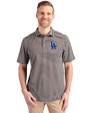 Los Angeles Dodgers Cutter & Buck Virtue Eco Pique Stripe Recycled Mens Big and Tall Polo Black Front
