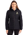 Appalachian State Mountaineers Cutter & Buck Mission Ridge Repreve® Eco Insulated Womens Puffer Jacket Black Front