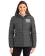 New York Giants Cutter & Buck Mission Ridge Repreve® Eco Insulated Womens Puffer Jacket Elemental Grey Front