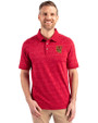 Tuskegee Golden Tigers Cutter & Buck Advantage Tri-Blend Space Dye Mens Polo Dark Cardinal Red Front