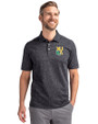 Xavier Gold Rush Cutter & Buck Advantage Tri-Blend Space Dye Mens Polo Dark Black Front