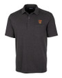 Tuskegee Golden Tigers Cutter & Buck Advantage Tri-Blend Jersey Mens Big and Tall Pocket Polo Black Heather Mannequin