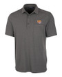Bethune-Cookman Wildcats Cutter & Buck Advantage Tri-Blend Jersey Mens Pocket Polo Elemental Grey Heather Mannequin