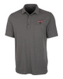 Clark Atlanta Panthers Cutter & Buck Advantage Tri-Blend Jersey Mens Big and Tall Pocket Polo Elemental Grey Heather Mannequin