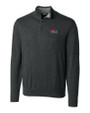 Central Missouri Mules Cutter & Buck Lakemont Tri-Blend Mens Quarter Zip Pullover Sweater Charcoal Heather Mannequin