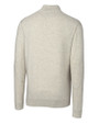 Bradley Braves Cutter & Buck Lakemont Tri-Blend Mens Quarter Zip Pullover Sweater Oatmeal Heather Mannequin Back