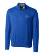 Creighton Bluejays Cutter & Buck Lakemont Tri-Blend Mens Quarter Zip Pullover Sweater Tour Blue Mannequin
