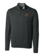 Virginia Tech Hokies Cutter & Buck Lakemont Tri-Blend Mens Quarter Zip Pullover Sweater Charcoal Heather Mannequin