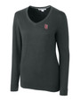 St Johns Red Storm Cutter & Buck Lakemont Tri-Blend Womens V-Neck Pullover Sweater CCH_MANN_HG 1