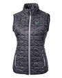 South Florida Bulls Cutter & Buck Rainier PrimaLoft® Womens Eco Insulated Full Zip Printed Puffer Vest Black Mannequin