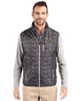 UCF Knights Cutter & Buck Rainier PrimaLoft® Mens Eco Insulated Full Zip Printed Puffer Vest Black Front