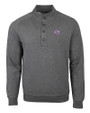 Stephen F Austin Lumberjacks Cutter & Buck Saturday Cotton Blend Mens Big and Tall  Mock Pullover Sweatshirt Charcoal Heather Mannequin