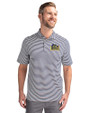 Drexel Dragons Cutter & Buck Virtue Eco Pique Stripe Recycled Mens Big and Tall Polo Navy Blue Front