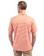 Clemson Tigers Cutter & Buck Virtue Eco Pique Stripe Recycled Mens Big and Tall Polo College Orange Back