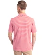 Tuskegee Golden Tigers Cutter & Buck Virtue Eco Pique Stripe Recycled Mens Big and Tall Polo Red Back