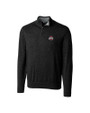 Ohio State Buckeyes - Cutter & Buck Lakemont Tri-Blend Mens Big and Tall Quarter Zip Pullover Sweater Black Mannequin