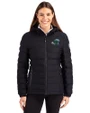 Tulane Green Wave Cutter & Buck Mission Ridge Repreve® Eco Insulated Womens Puffer Jacket Black Front