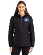 Indiana State Sycamores Cutter & Buck Mission Ridge Repreve® Eco Insulated Womens Puffer Jacket Black Front