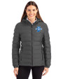 Indiana State Sycamores Cutter & Buck Mission Ridge Repreve® Eco Insulated Womens Puffer Jacket Elemental Grey Front